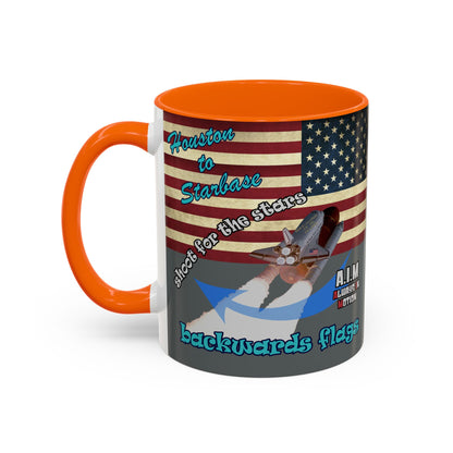 shoot for the stars - Accent Mug (dark grey)