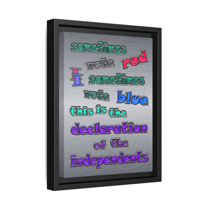 declaration of the independents - framed canvas art (brushed nickel)