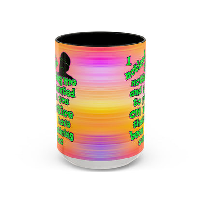 noticed you noticing - Accent Mug (color blur)