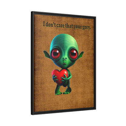 I don't care that your grey - framed canvas art (brown papyrus)