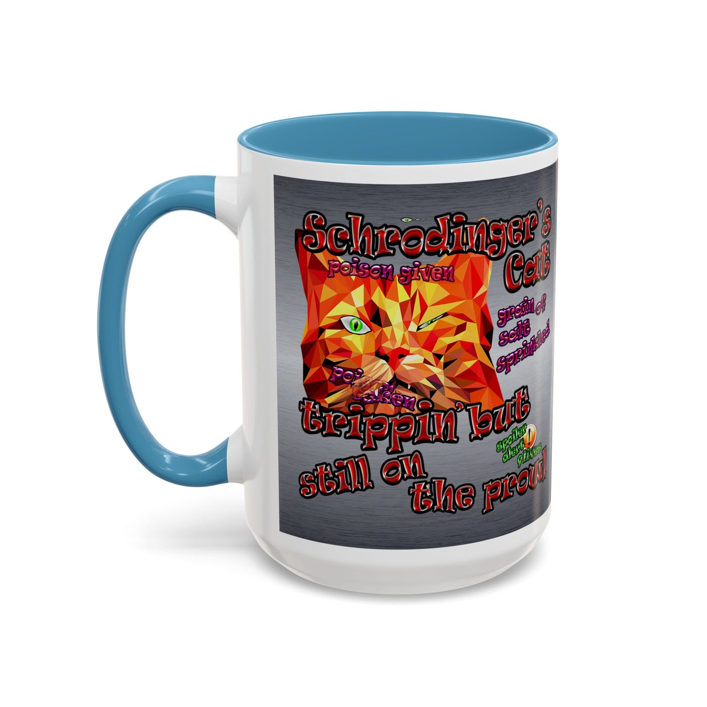 schrodinger's cat - Accent Mug (brushed nickel)