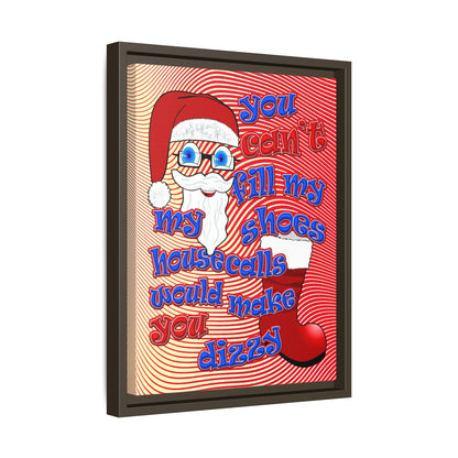 santa's shoes - framed canvas art (yellow-orange wave)