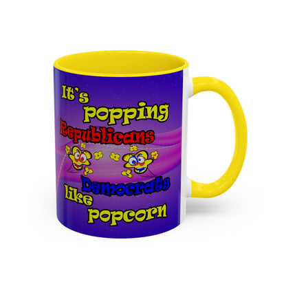 popping like popcorn - Accent Mug (purple-pink wave)
