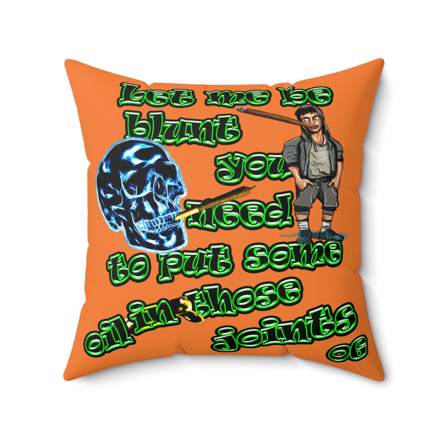 og - Spun Polyester Square Pillow - (crusta)