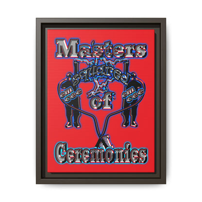 em cee squared - framed canvas art (red)