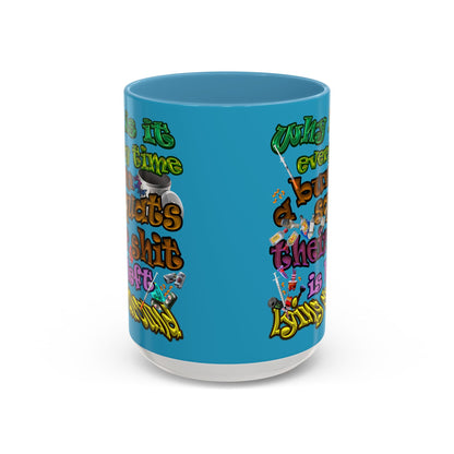 the bum's shit - Accent Mug (turquoise)