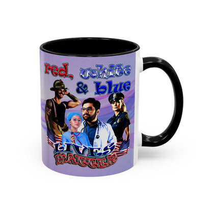 rw&b lives matter - Accent Mug (light blue-pink wave)