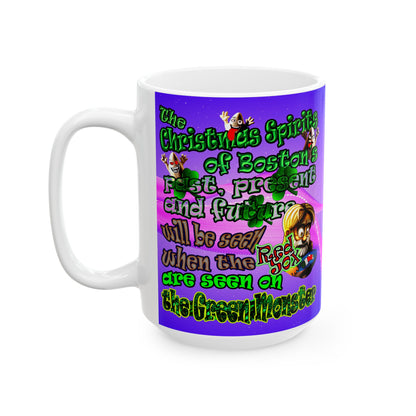 christmas spirits of boston - White Mug (purple-pink wave)