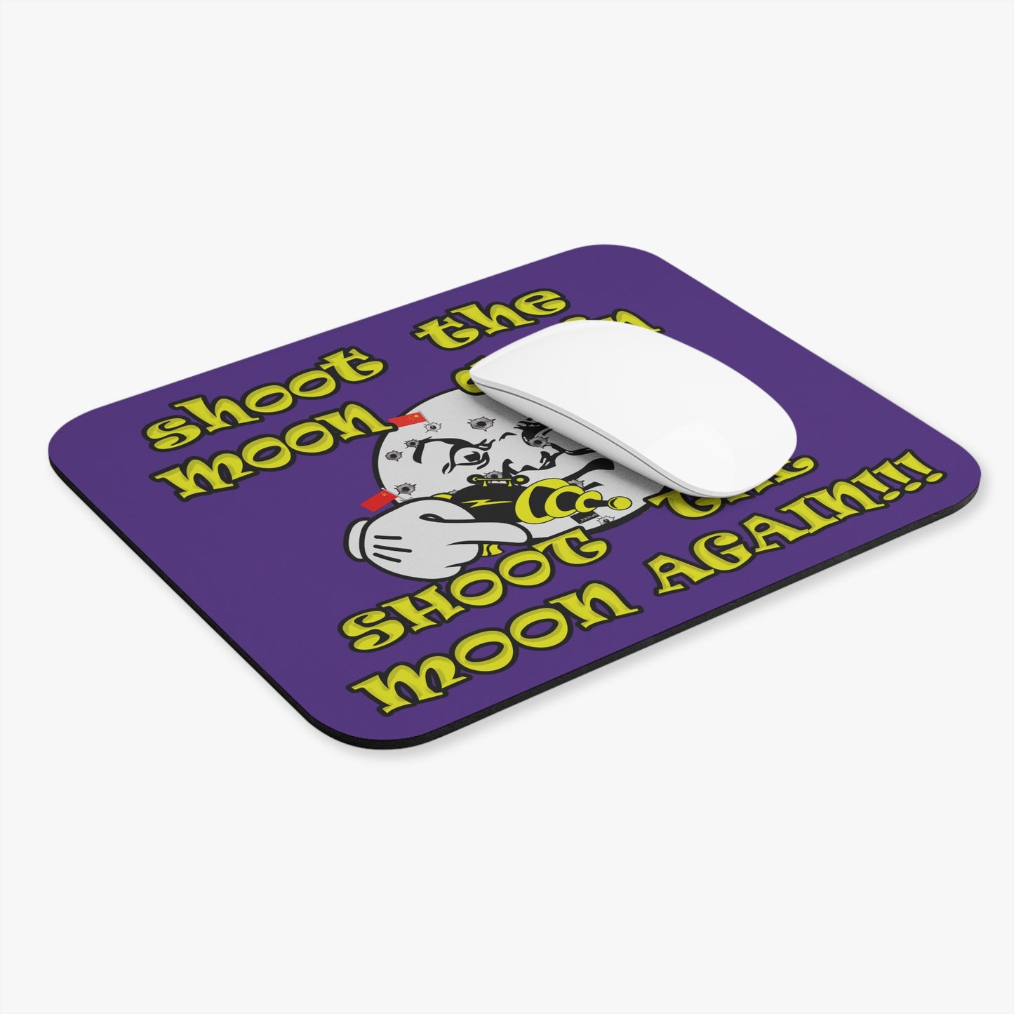 shoot the moon again - Mouse Pad (Rectangle) (purple)