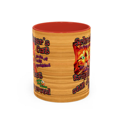 schrodinger's cat - Accent Mug (butterscotch wood finish)