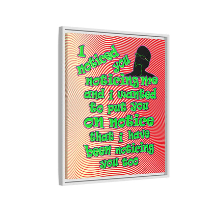 noticed you noticing - framed canvas art (yellow-orange wave)