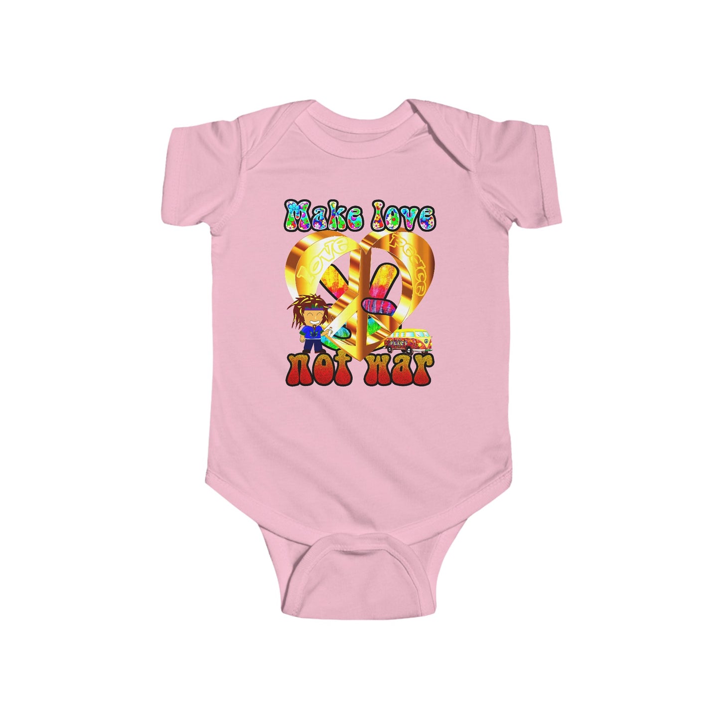 love peace - Infant Fine Jersey Bodysuit