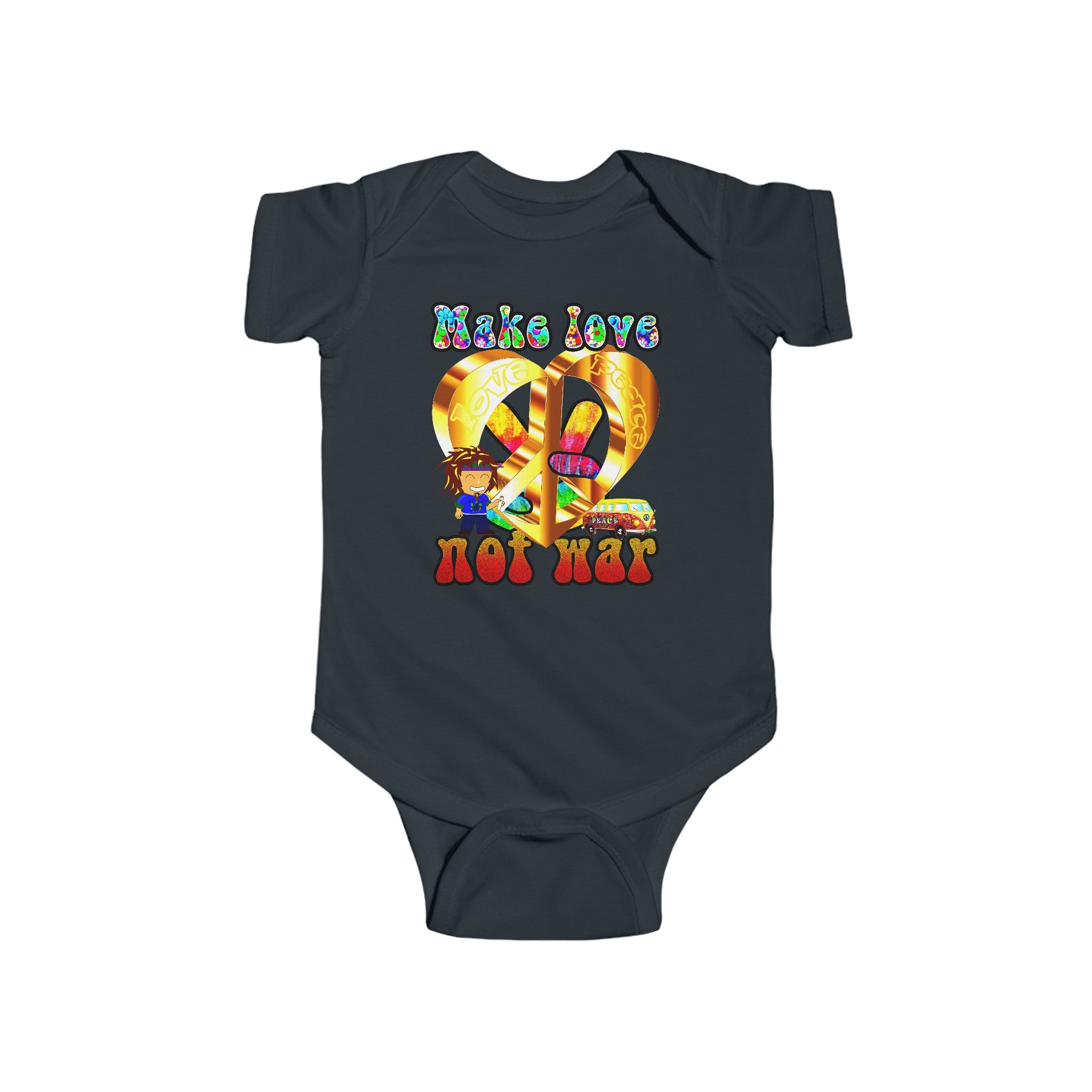 love peace - Infant Fine Jersey Bodysuit