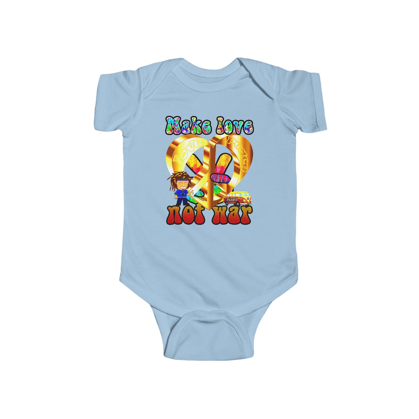 love peace - Infant Fine Jersey Bodysuit