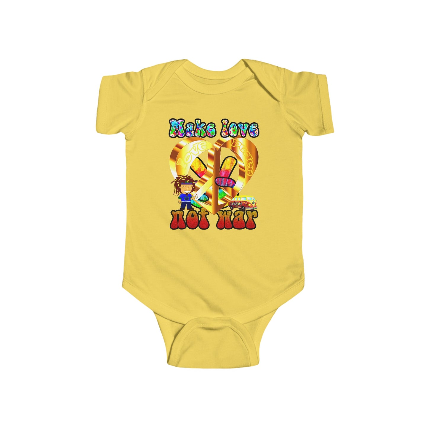 love peace - Infant Fine Jersey Bodysuit