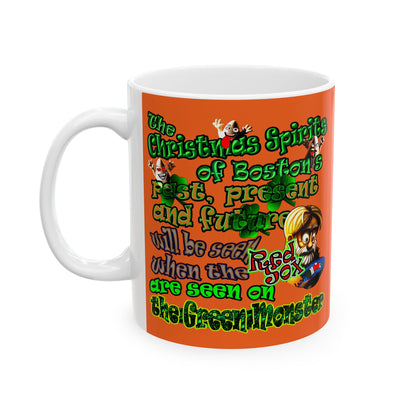 christmas spirits of boston - White Mug (orange)
