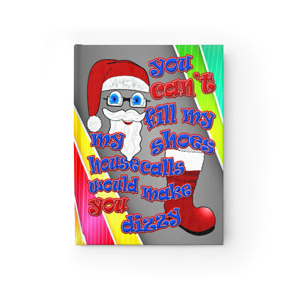 santa's shoes - journal-lined (rainbow split)