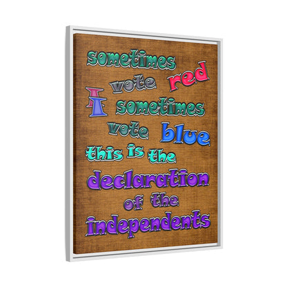 declaration of the independents - framed canvas art (brown papyrus)