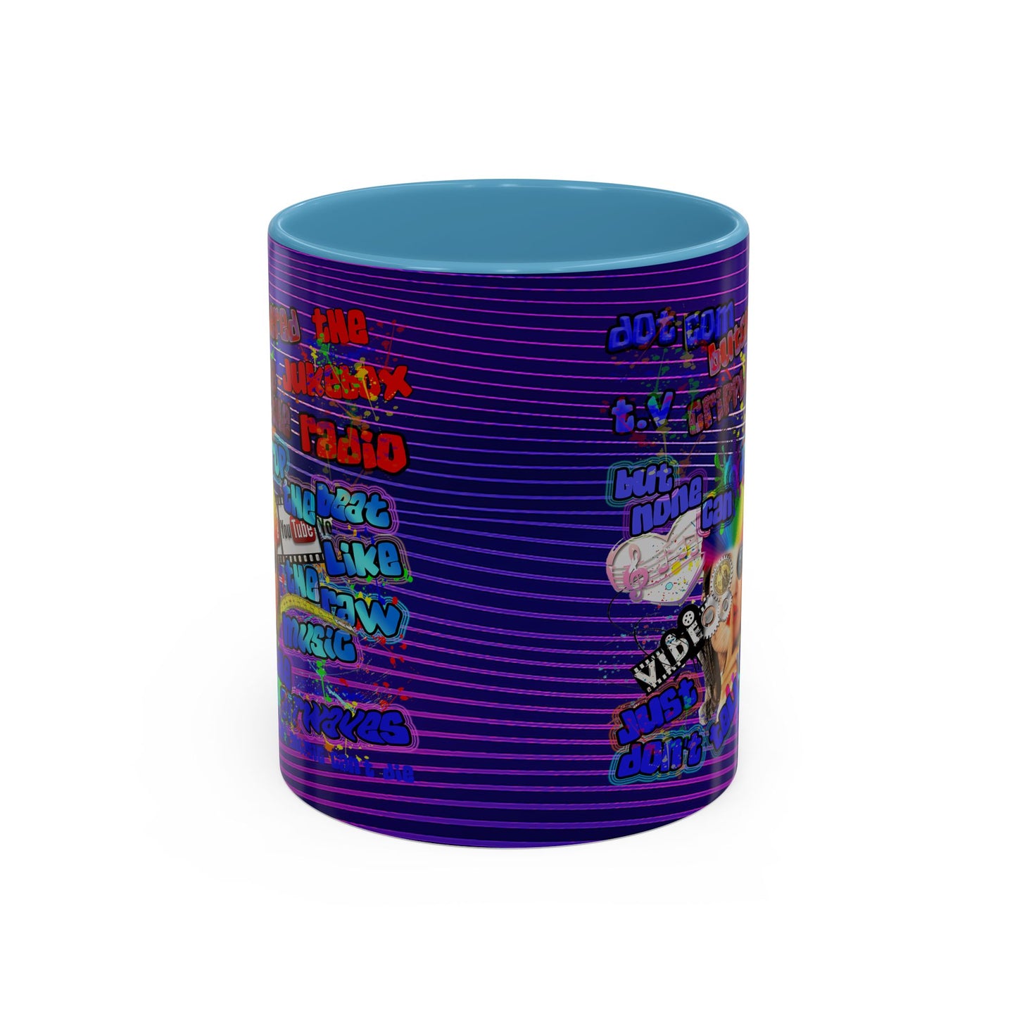 drop the beat - Accent Mug (purple wave)