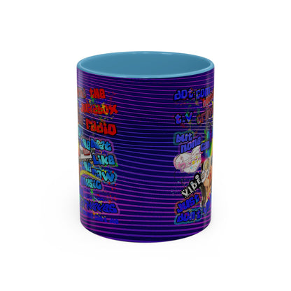 drop the beat - Accent Mug (purple wave)