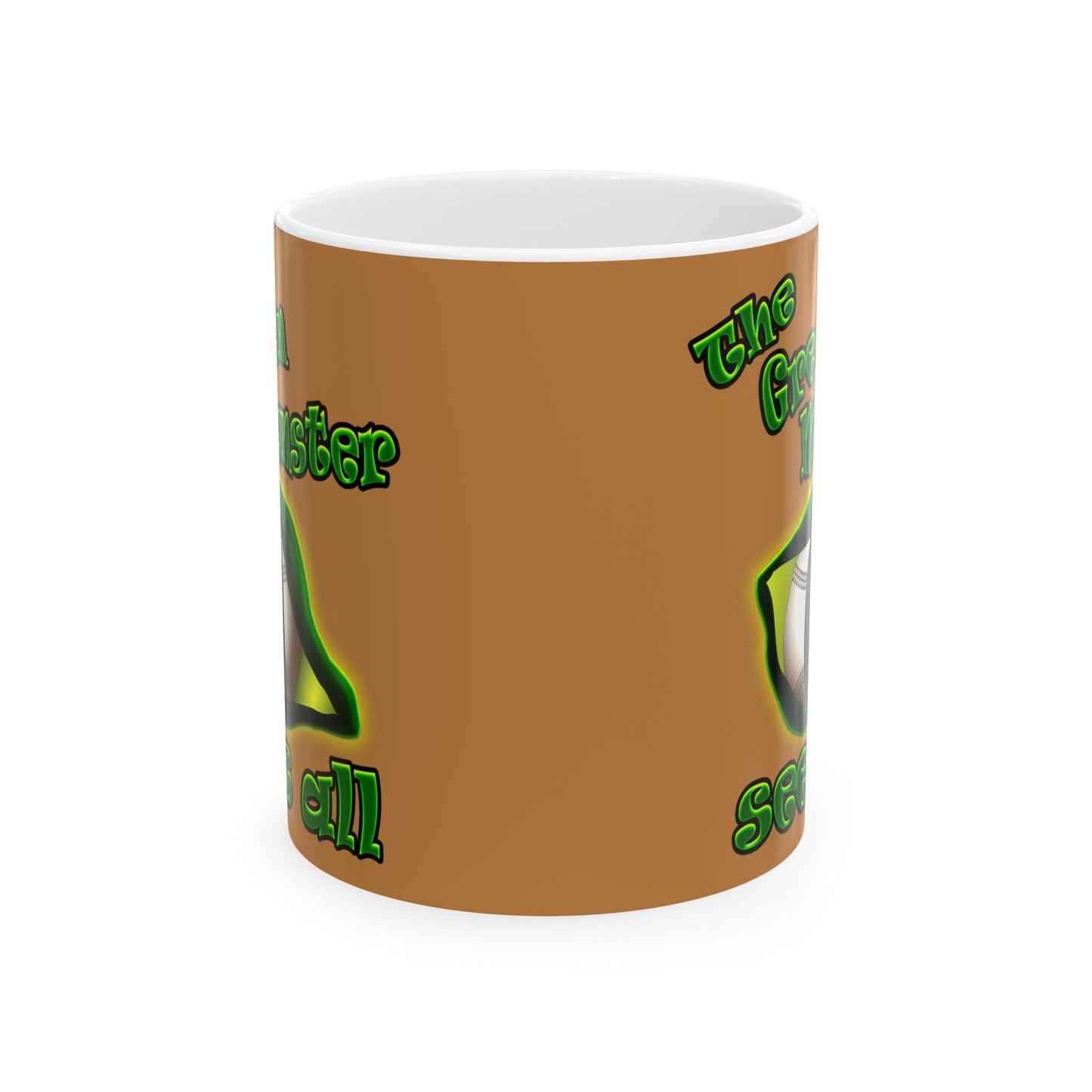 green monster - White Mug (light brown)