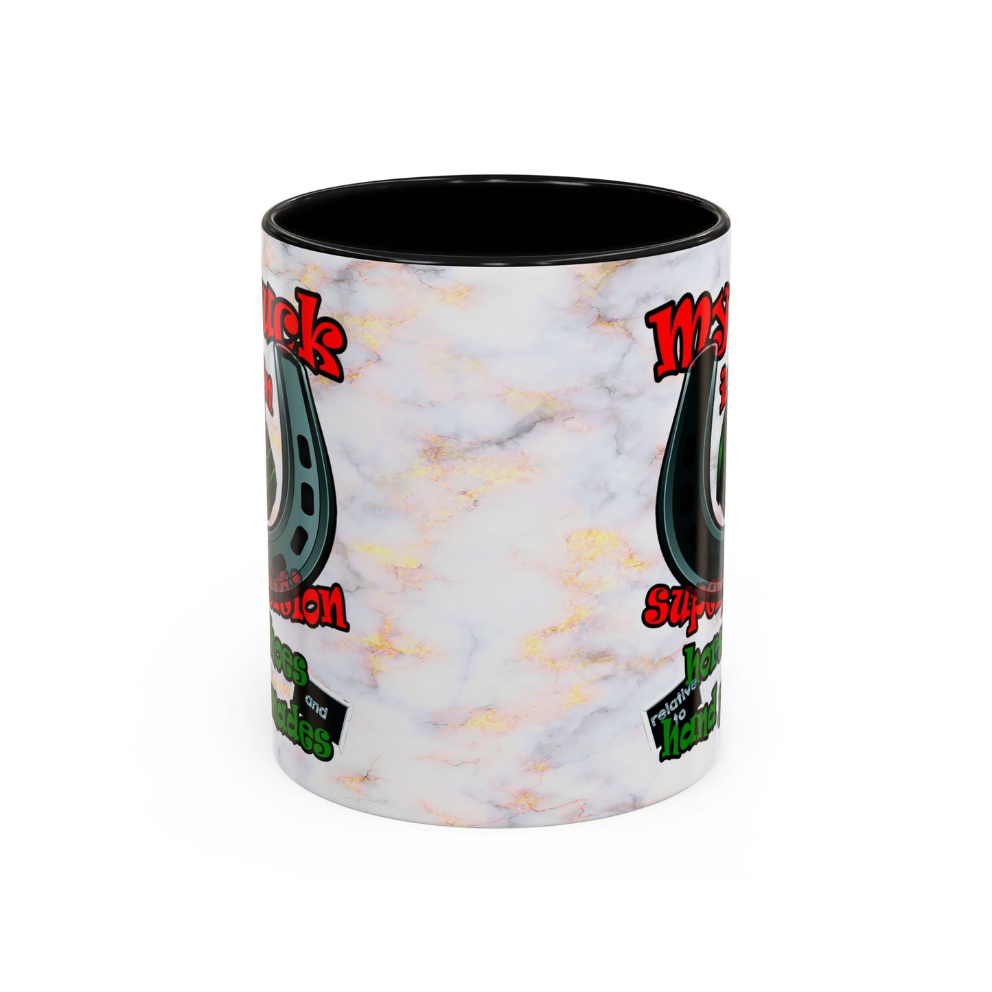 my luck - Accent Mug (white marble)