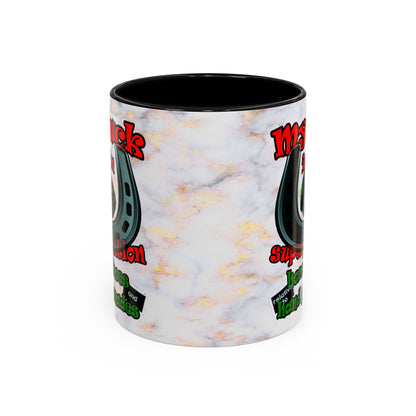my luck - Accent Mug (white marble)
