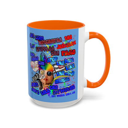 drop the beat - Accent Mug (light blue)