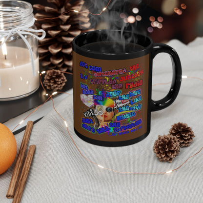 drop the beat - Black Mug (brown)