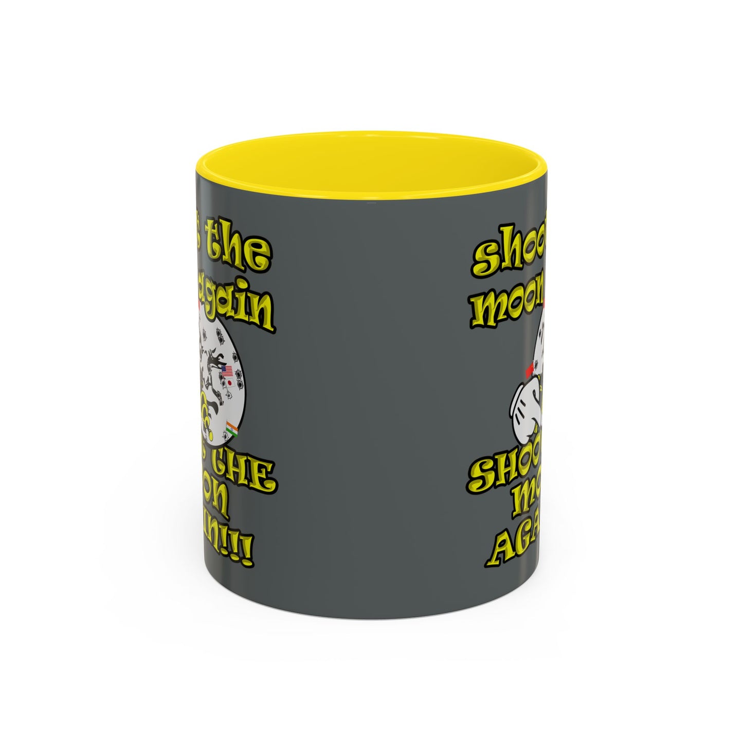 shoot the moon again - Accent Mug (dark grey)