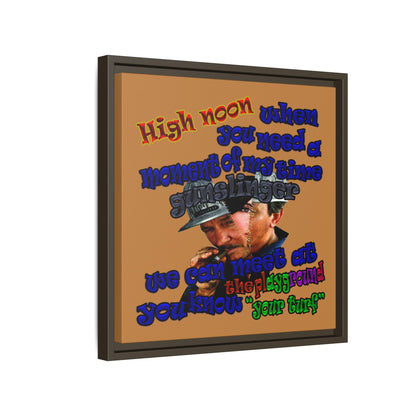 high noon - framed canvas art (light brown)