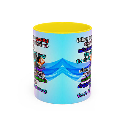 doggystyle - Accent Mug (light blue-pink wave)