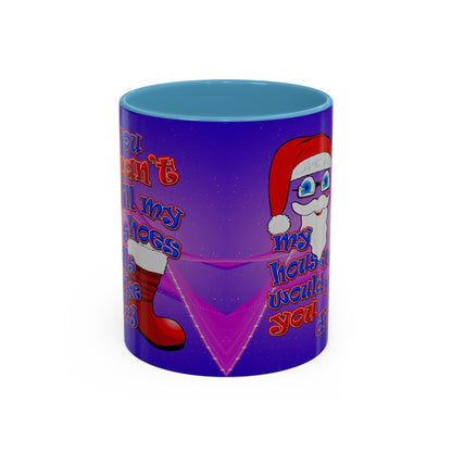 santa's shoes - Accent Mug (purple-pink wave)