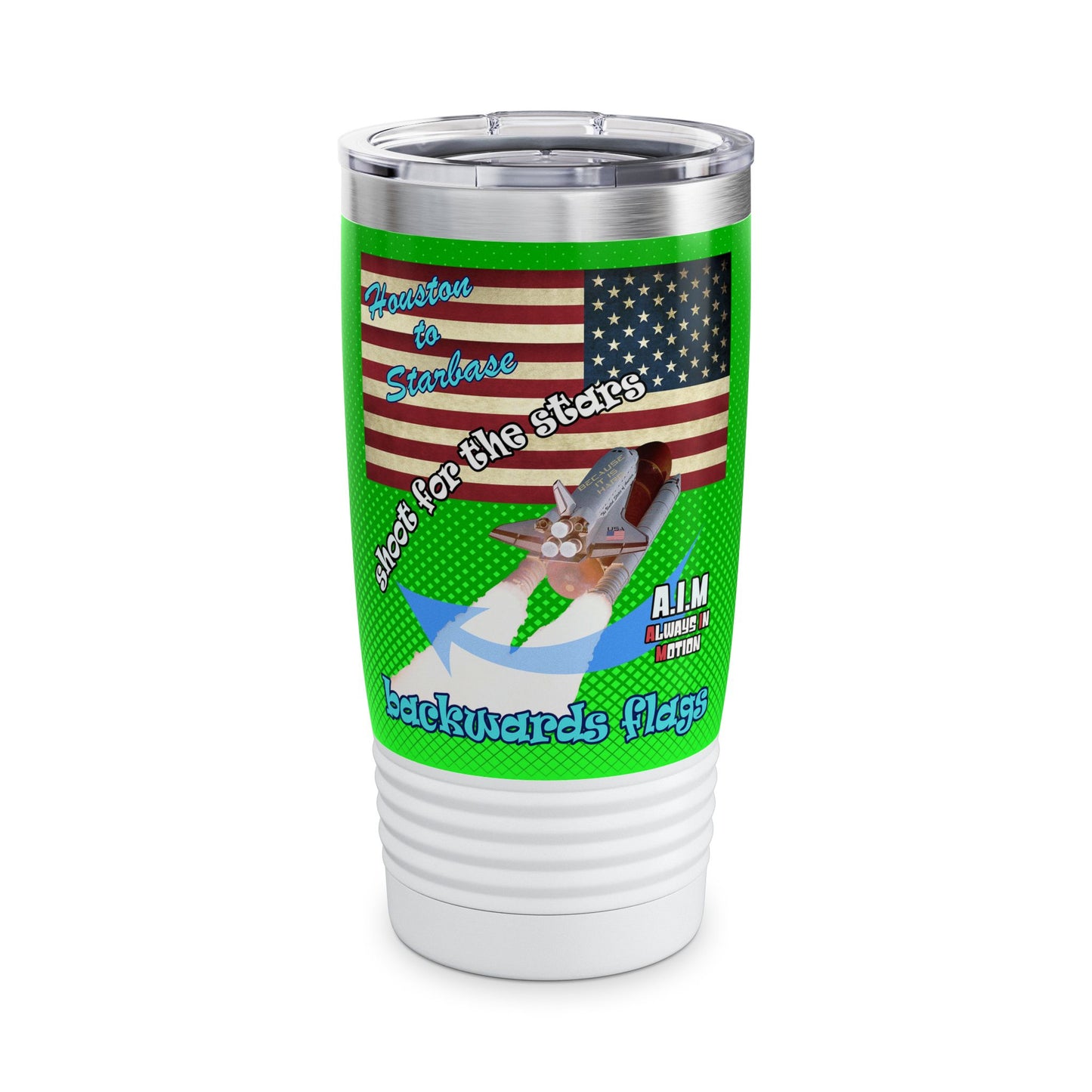 shoot for the stars - Ringneck Tumbler, 20oz (logo green)