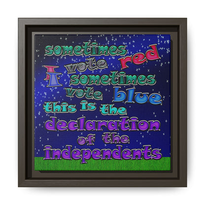 declaration of the independents - framed canvas art ('snoops' background)