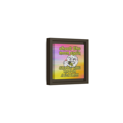 shoot the moon again - framed canvas art (color blur)