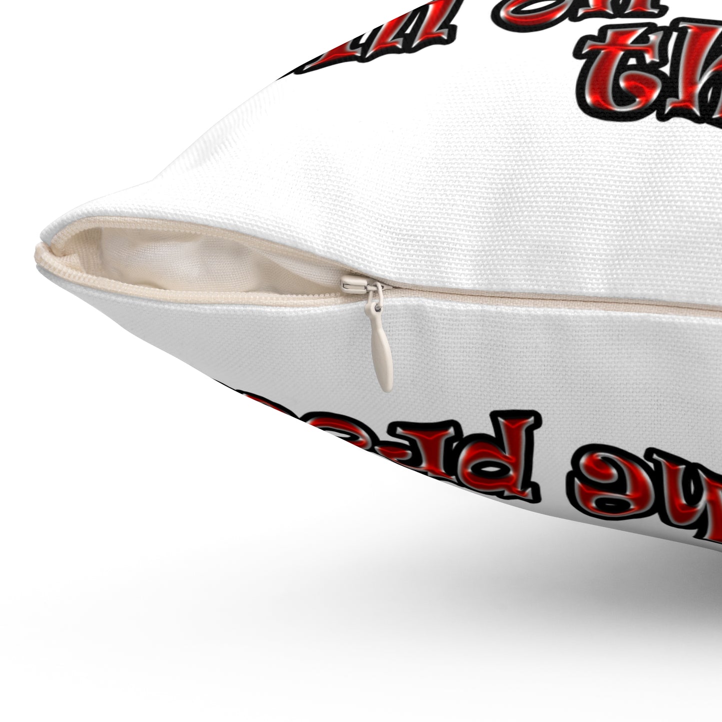 schrodinger's cat - Spun Polyester Square Pillow - (white)