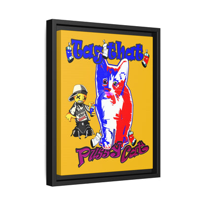 tag that - framed canvas art (yellow)