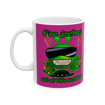disc jockey - White Mug (pink)