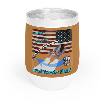shoot for the stars - Chill Wine Tumbler (light brown)