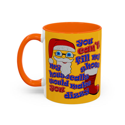 santa's shoes - Accent Mug (yellow)