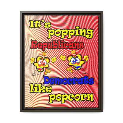 popping like popcorn - framed canvas art (yellow-orange wave)