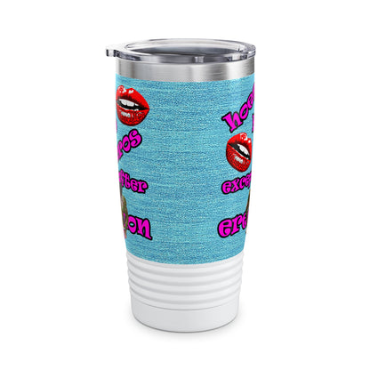 hoes b4 bros - Ringneck Tumbler, 20oz (faded blue)