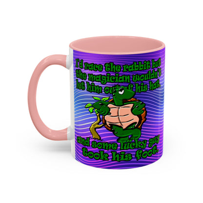 turtle race - Accent Mug (purple wave)