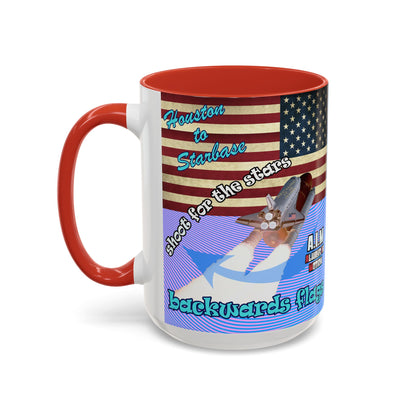 shoot for the stars - Accent Mug (light blue-purple wave)