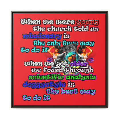 doggystyle - framed canvas art (red)