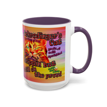 schrodinger's cat - Accent Mug (color blur)