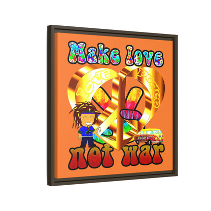 love peace - framed canvas art (crusta)