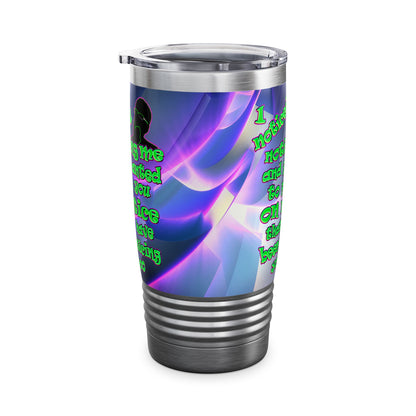 noticed you noticing - Ringneck Tumbler, 20oz (grey-pink wave)