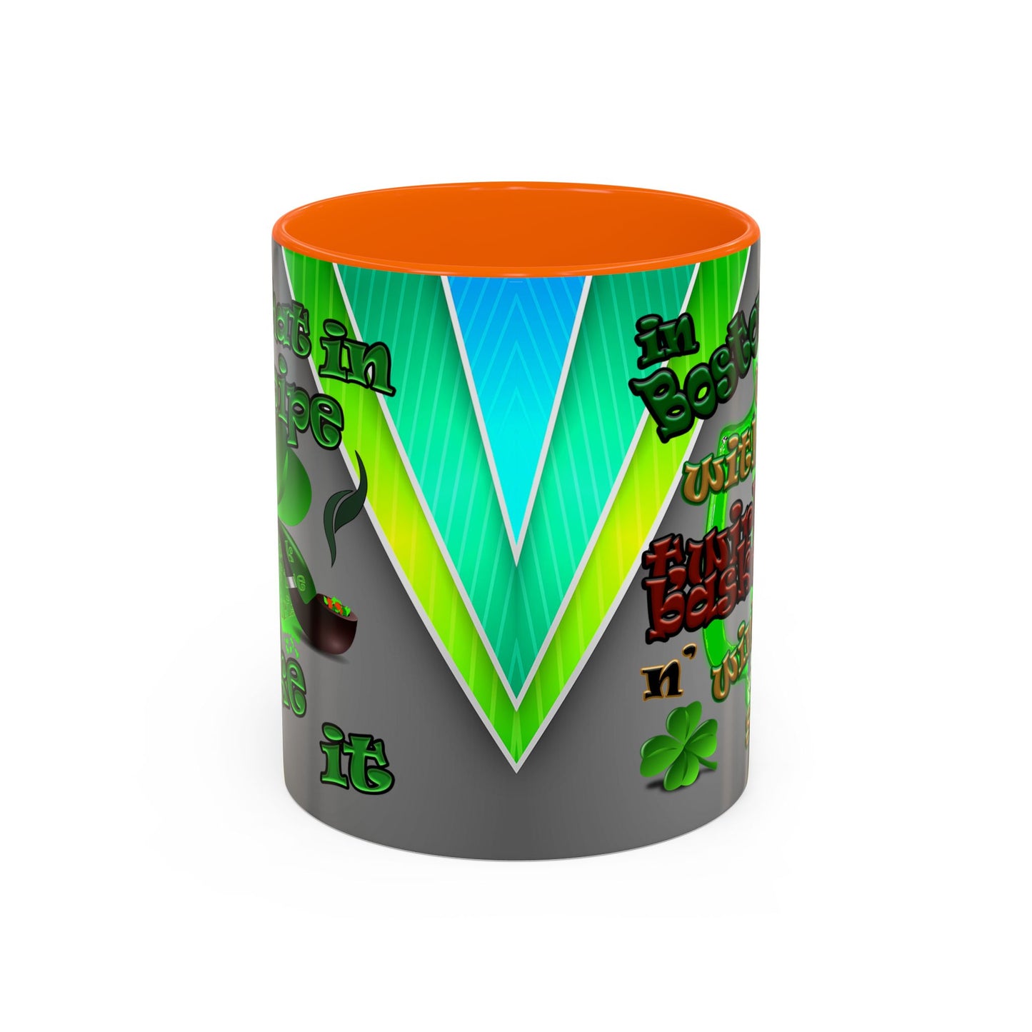 celtics logo - Accent Mug (rainbow split)